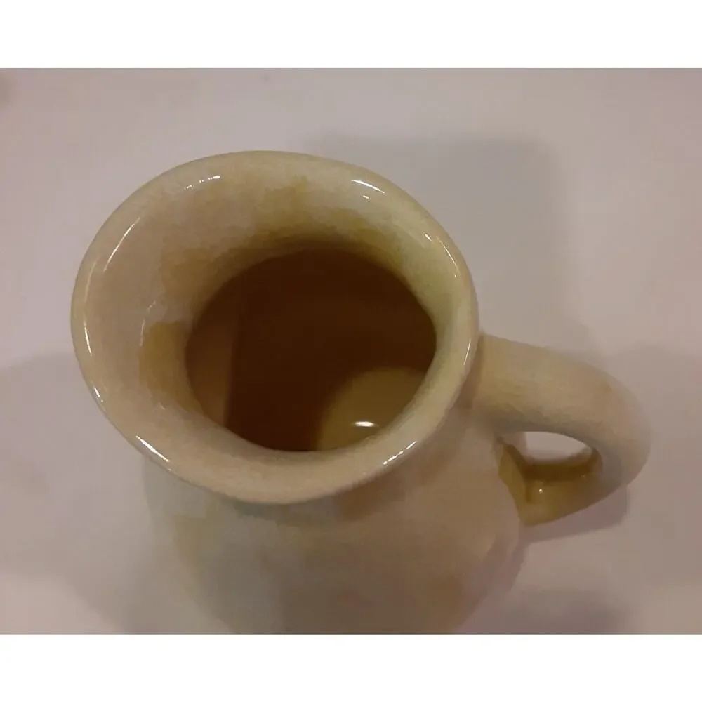 Vintage USA Pottery Mini Yellow Pitcher Versatile Decor
